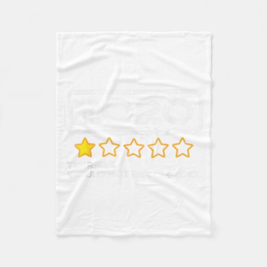 2020 One Star Rating Would Not Recommend Terrible フリースブランケット (正面)