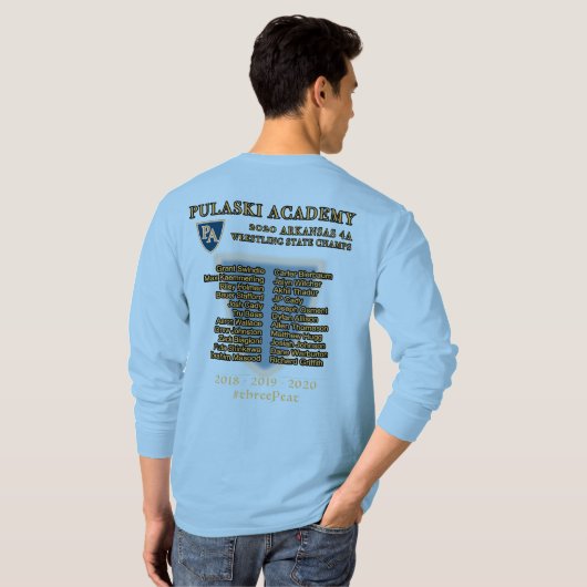 2020 PAブリュインレスリング州シャンズ Tシャツ (裏面フル)