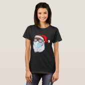 2020 Santa With Face Mask Black African American C Tシャツ (正面フル)