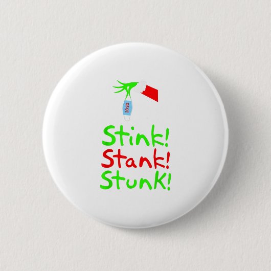 2020 Stink Stank Stunk Mask おもしろい Chris 缶バッジ (正面)