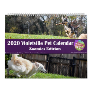 2020 Violetville Pet Calendar - Zoomies Edition カレンダー
