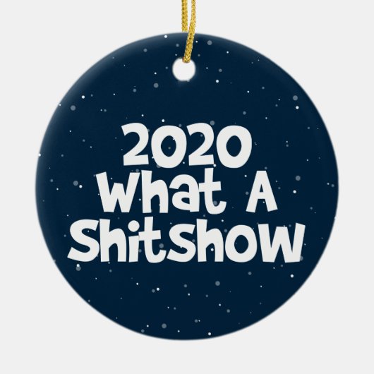 2020 What A Shitshow、トイレ紙ツリー セラミックオーナメント (正面)