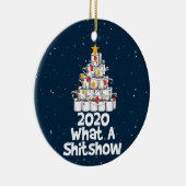 2020 What A Shitshow, toilet紙ツリー セラミックオーナメント (右)
