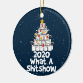 2020 What A Shitshow, toilet紙ツリー セラミックオーナメント (左)
