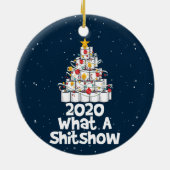 2020 What A Shitshow, toilet紙ツリー セラミックオーナメント (裏面)