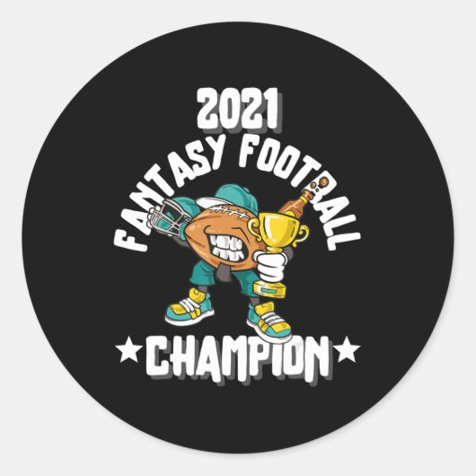 2021おもしろいファンタジーサッカーチャンピオンファンタジーLEAGU ラウンドシール (正面)