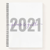 2021おもしろい年おとなしくお年明け ノートブック (正面)