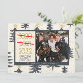 2021おもしろい年のクリスマスツリー写真、最後に1回 シーズンカード (スタンド正面)