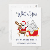 2021おもしろい年のクリスマス企業のは ポストカード (正面/裏面)