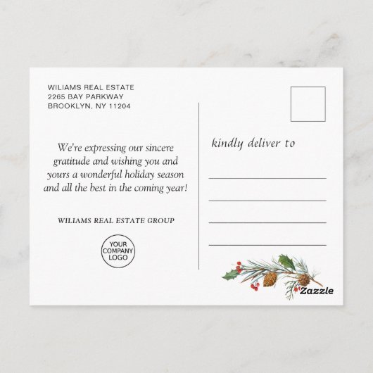 2021おもしろい年のクリスマス企業のは ポストカード (裏面)