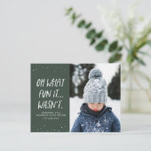 2021おもしろい年のクリスマス、ああ、緑ではなかったおもしろいは何か シーズンポストカード (スタンド正面)