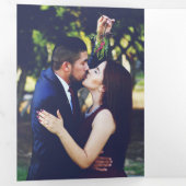 2021おもしろい年ハートバレンタイン写真 三つ折りクリスマスカード (内部最初)