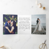 2021おもしろい年ハートバレンタイン写真 三つ折りクリスマスカード (内部)