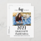 2021おもしろい年卒業生のラフクラス インビテーションポストカード (正面/裏面)