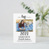 2021おもしろい年卒業生のラフクラス インビテーションポストカード (スタンド正面)