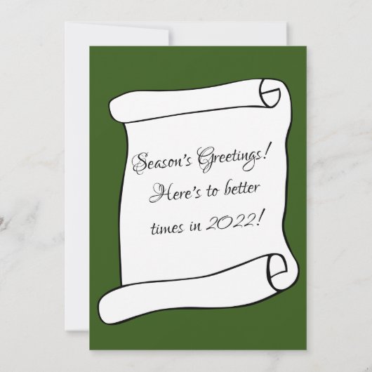 2021との別れ 面白い季節の挨拶 シーズンカード (裏面)