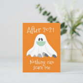 2021の後に何も私を怖がらせることができない幽霊はがき ポストカード (スタンド正面)