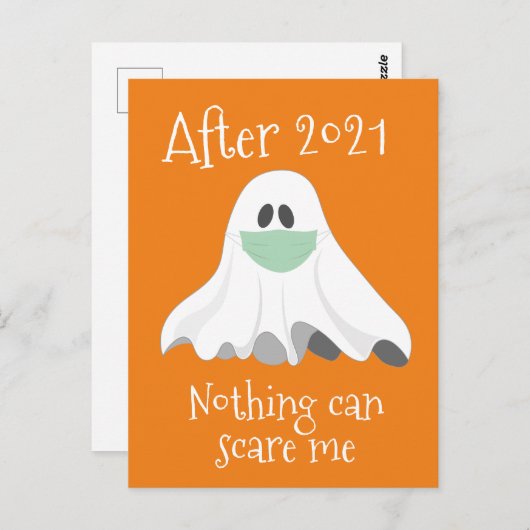 2021の後に何も私を怖がらせることができない幽霊はがき ポストカード (正面/裏面)