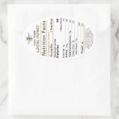 2021はちみつ栄養ファクト楕円形のビー付きラベル 楕円形シール (バッグ)