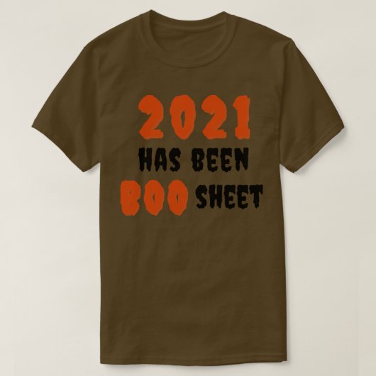 2021はブシート面白いハロウィーンの衣装されている Tシャツ (デザイン正面)