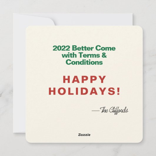 2021まだ素晴らしYay Christmasおもしろいをレビューしない シーズンカード (裏面)