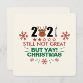 2021まだ素晴らしYay Christmasおもしろいをレビューしない シーズンカード (正面/裏面)