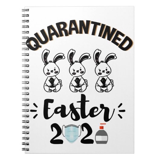 2021イースター隔離 ハッピーイースターTシャツ ノートブック (正面)