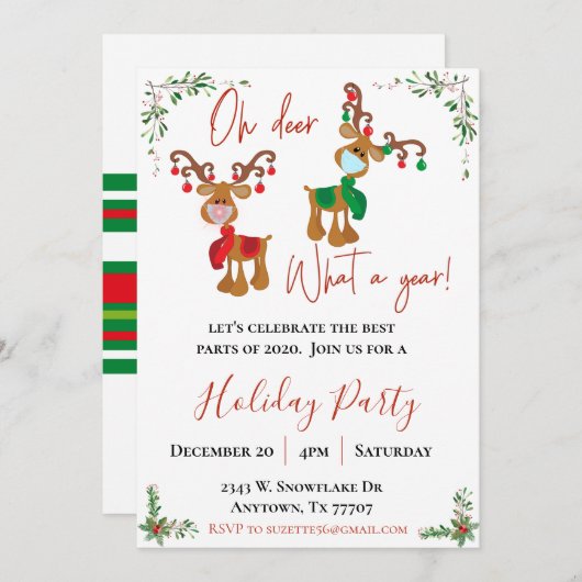 2021オーディアwhat a年ホリデーパーティー 招待状 (正面/裏面)