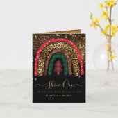 2021カスタムクリスマスレインボー金ゴールドグリッターグラマー カード (黄色い花)