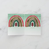 2021カスタムクリスマスレインボー金ゴールドグリッターグラマー カード (内部)