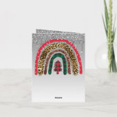 2021カスタムクリスマスレインボー金ゴールドグリッターグラマー カード (裏面)