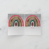 2021カスタムクリスマスレインボー金ゴールドグリッターグラマー カード (内部)