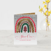 2021カスタムクリスマスレインボー金ゴールドグリッターグラマー カード (黄色い花)