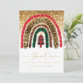 2021カスタムクリスマスレインボー金ゴールドグリッターグラマー カード (スタンド正面)