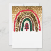 2021カスタムクリスマスレインボー金ゴールドグリッターグラマー カード (裏面)