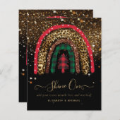 2021カスタムクリスマスレインボー金ゴールドグリッターグラム (正面/裏面)