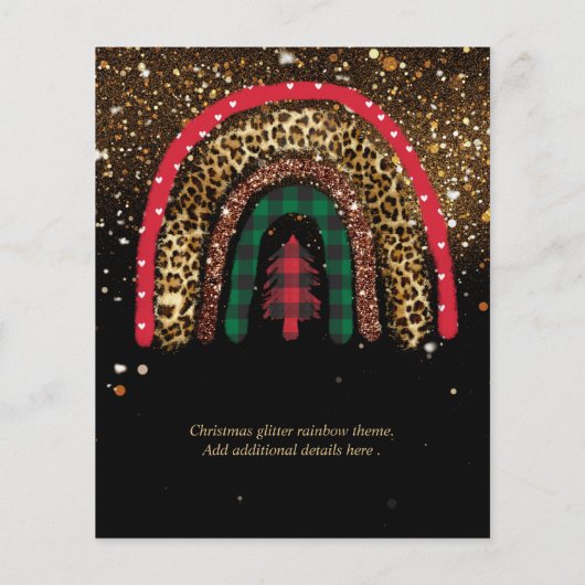 2021カスタムクリスマスレインボー金ゴールドグリッターグラム (裏面)