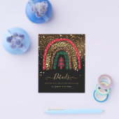 2021カスタムクリスマスレインボー金ゴールドグリッターグラム チラシ (シングル)