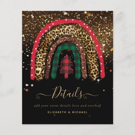 2021カスタムクリスマスレインボー金ゴールドグリッターグラム チラシ (正面)