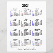 2021カスタム年休52週カレンダーby Janz (正面)