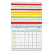 2021カレンダカラフルーストライプフローラ カレンダー (1月 2026)