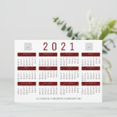 2021カレンダーの会社のロゴと名前 シーズンカード (スタンド正面)