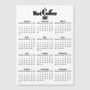 2021カレンダーレトロホットコーヒーサイネージ磁気
