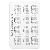 2021カレンダー（会社名は白色） マグネット (縦)