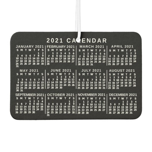 2021カレンダー（新しいバージョンの説明を参照） カーエアーフレッシュナー (正面)