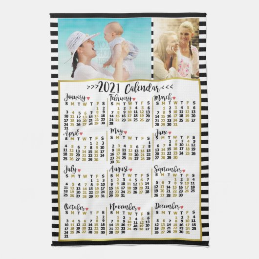 2021カレンダー(新しいバージョンの説明を参照) キッチンタオル (縦)