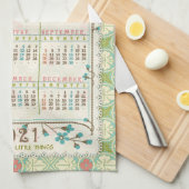 2021カレンダー(新しいバージョンの説明を参照) キッチンタオル (四つ折り)