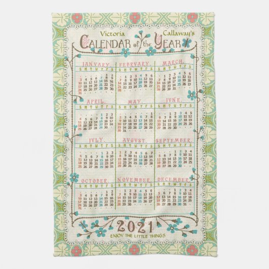 2021カレンダー(新しいバージョンの説明を参照) キッチンタオル (縦)