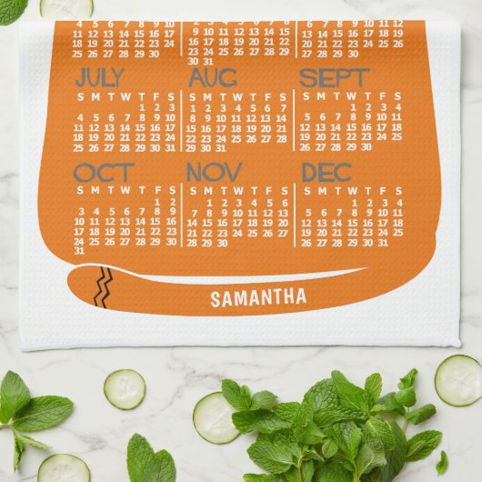 2021カレンダー(新しいバージョンの説明を参照) キッチンタオル (折り畳み)