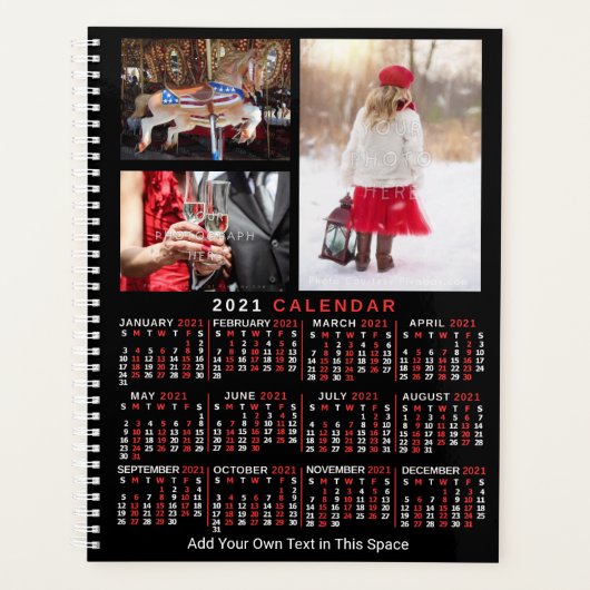 2021カレンダー(新しいバージョンの説明を参照) プランナー手帳 (正面)